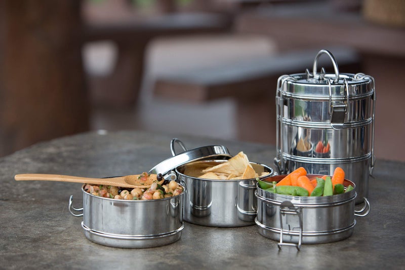 To-Go Ware To Go Ware Large 3-Tier Stainless Steel Lunch Box with Small Sidekick Container | Tiffin Lunch Box | Eco Friendly - Image 4